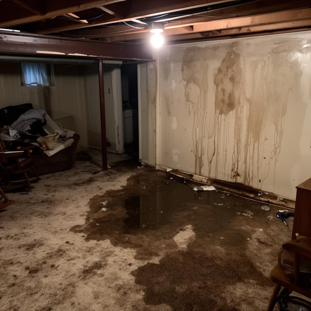 Basement before restoration